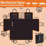Back Seat Extender for Dogs, Large Space, Waterproof Dog Seat Cover for Back Seat with Hard Bottom Holds 420Lbs,Scratchproof Dog Hammock for Car, Suvs