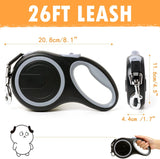 26ft Retractable Dog Leash – Heavy Duty for Dogs up to 110 lbs